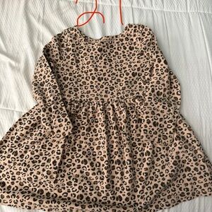 Leopard Print Kids Dress